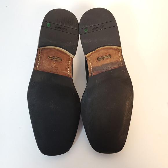 Julio Blanco Mens Brown Black Lizard Leather Handmade Tie Oxfords SZ 12M Spain